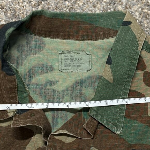 USGI Woodland Camo BDU Ripstop Jacket Small Long – Vintage Military Issue - Picture 14 of 15